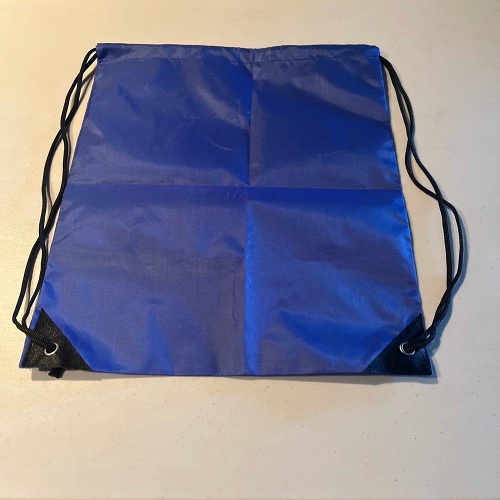 Blue Drawstring Bag. For men it woman